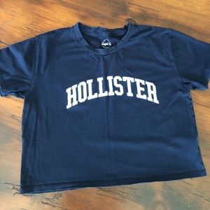 Hollister logo crop tee